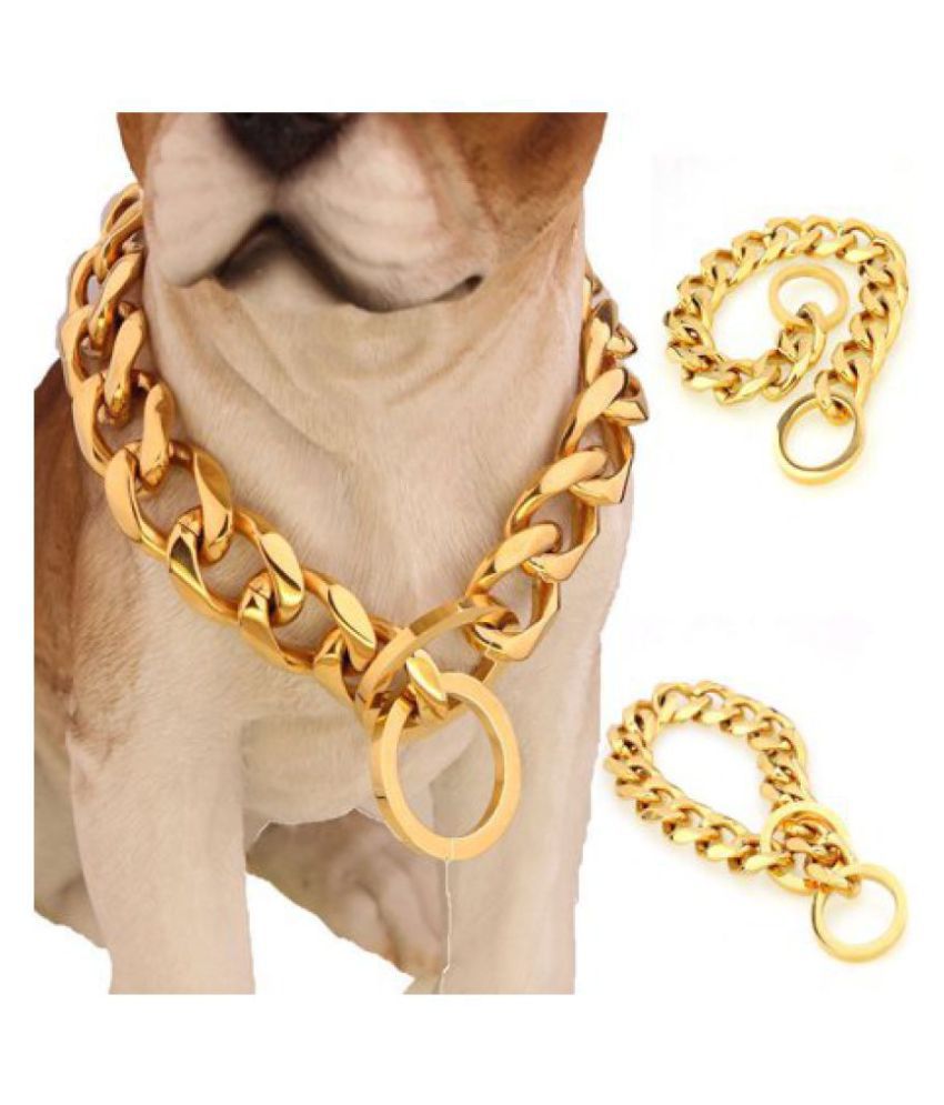     			Brass Heavy Duty Diamond Cut Gold Dog Chain