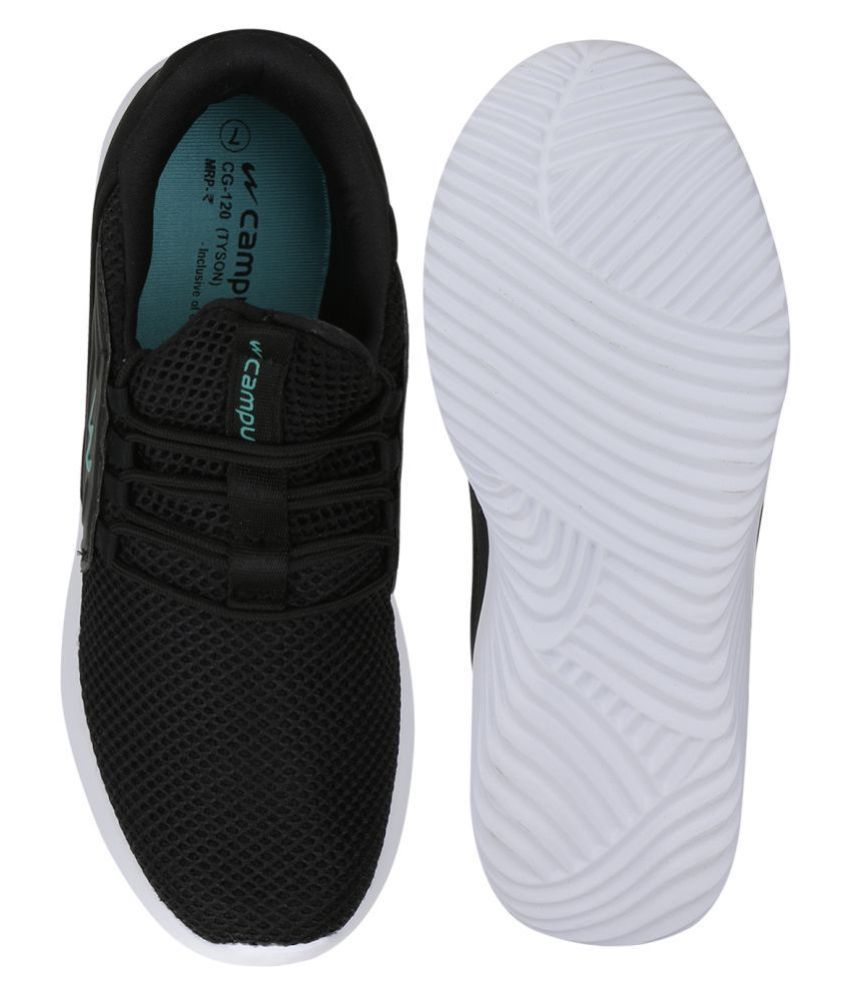 campus tyson black running shoes