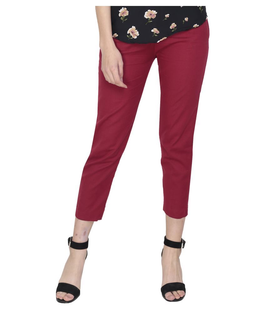 white slit pants