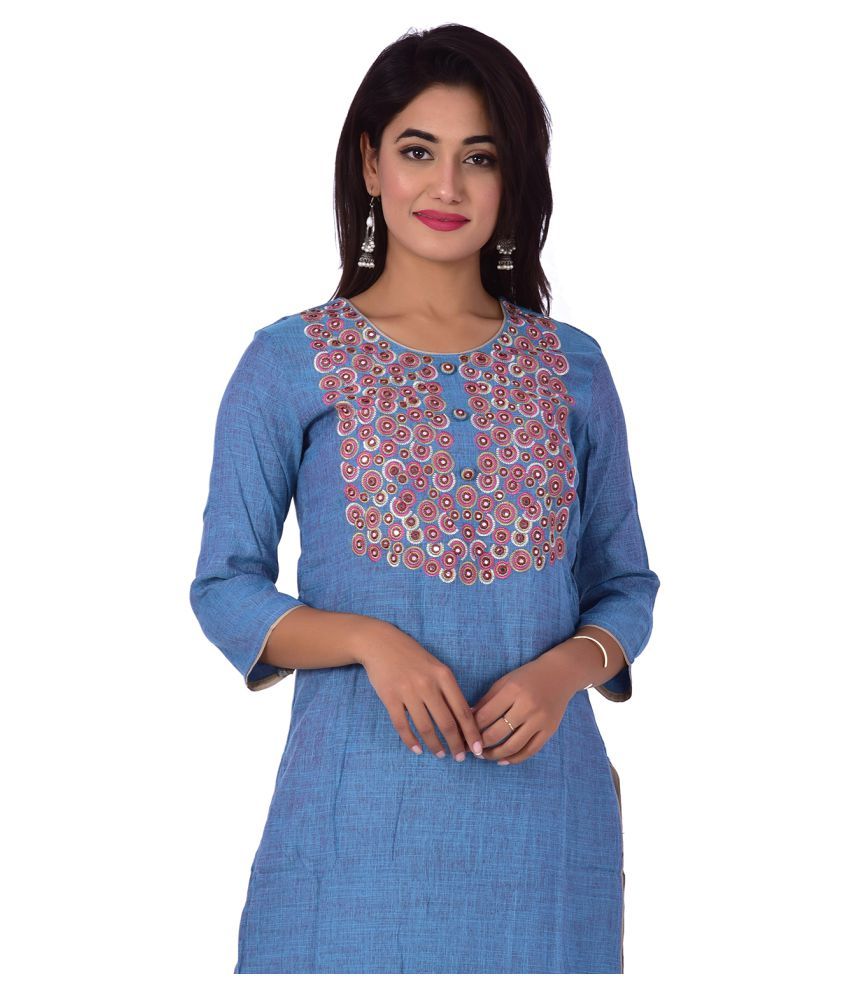 JAIPURI KURTIES & PLAZO Rayon Kurti With Palazzo - Stitched Suit - Buy ...