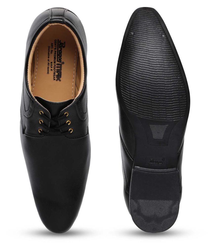 paragon max men's black formal shoes