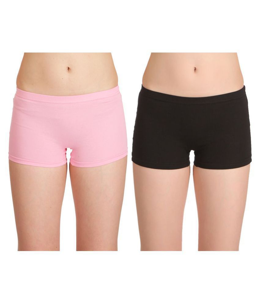     			Selfcare Pack of 2 Cotton Women's Boy Shorts ( Multi Color )