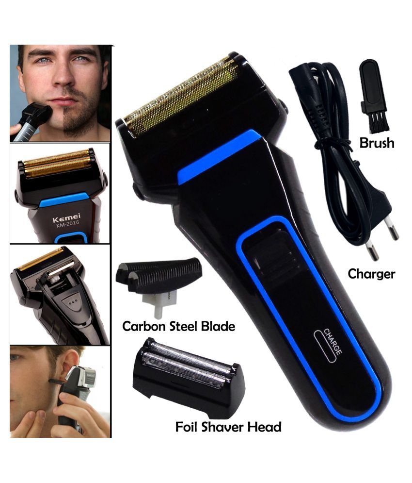 P 2in1 Men's 2 Heads 2D Chargeable Waterproof Beard Mustache Dual