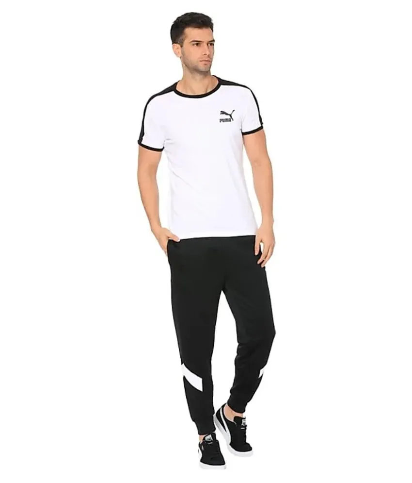 Puma black cheap polyester lycra joggers