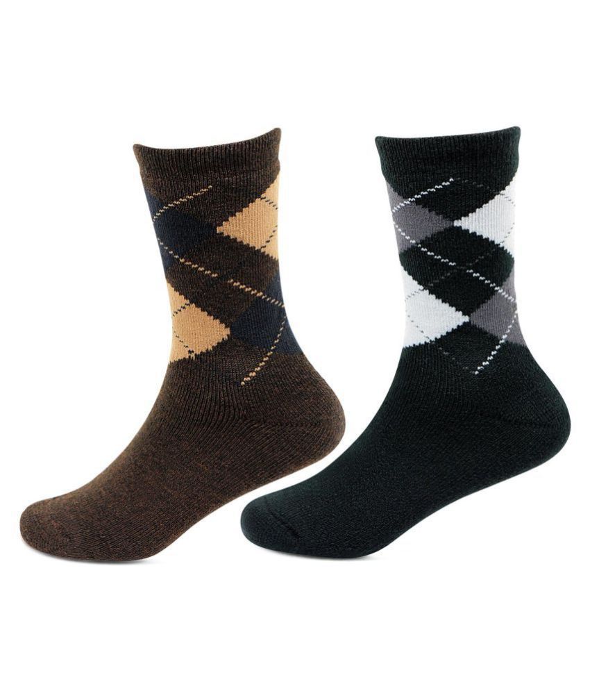     			Bonjour Multicolour Ankle Length Socks-Assorted 2 pair