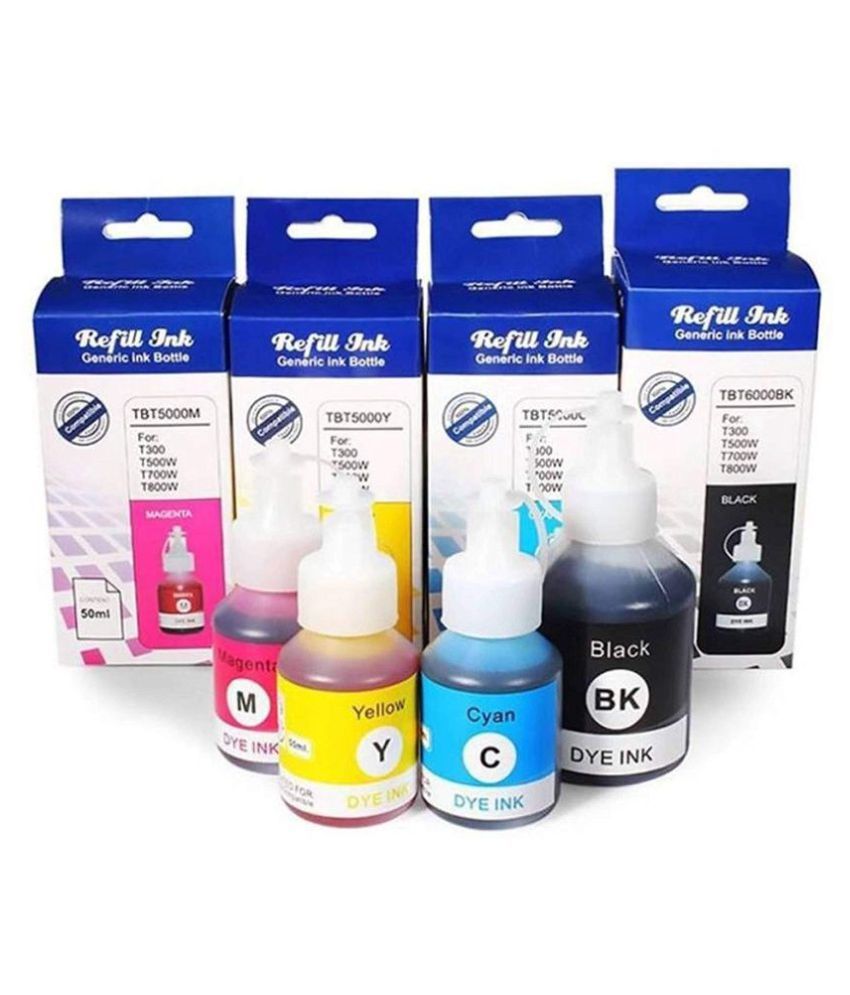 JIMIGO FOR BROTHER DCP-T300 Multicolor Pack of 4 Ink bottle for REFILL INK brother DCP T300 ,DCP ...