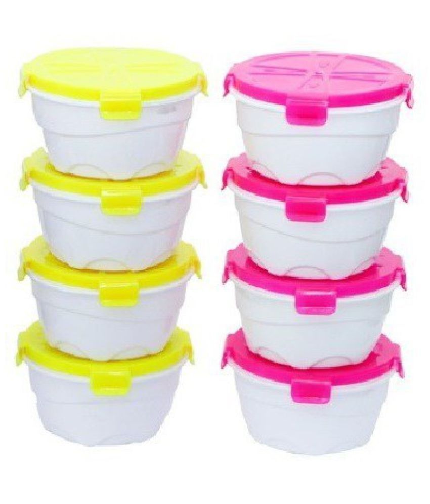LUSH Polyproplene Food Container Set of 8 200 mL Buy Online at Best Price in India Snapdeal