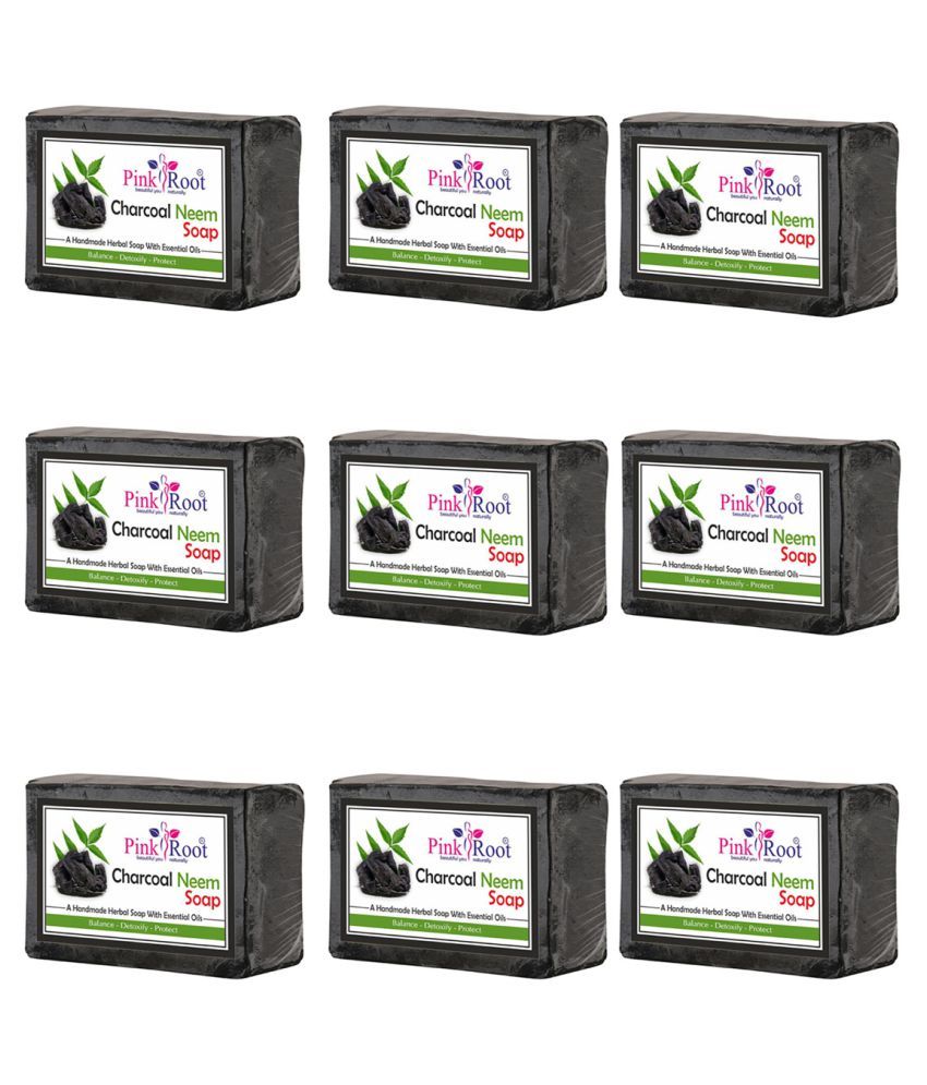 Pink Root Charcoal Neem Soap 800 g Pack of 9 Buy Pink Root Charcoal