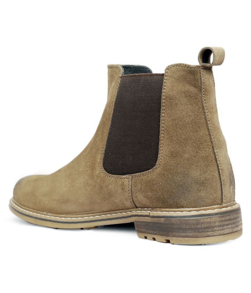 olive chelsea boots women's