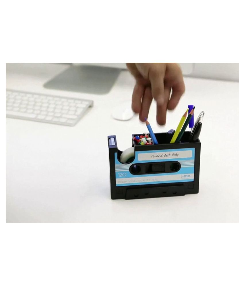 Rewind Desk Tidy Cassette Shaped Stationery Holder Pen Stand Buy