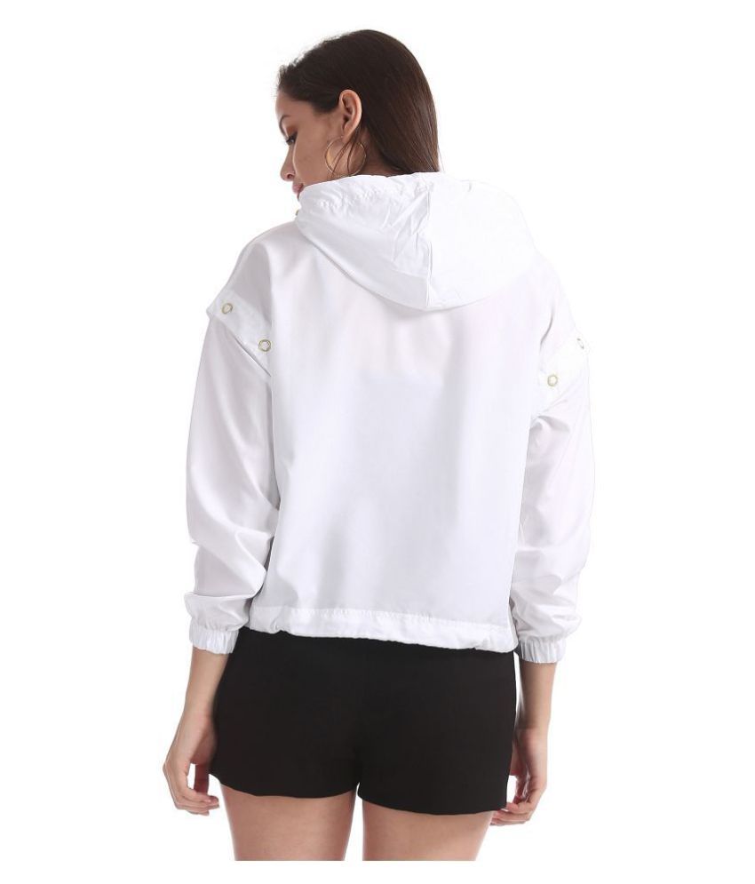 all white hooded sweatshirt