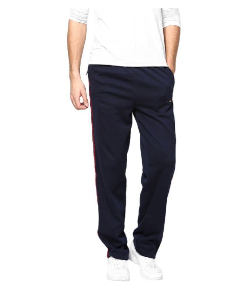 LB Navy Blue (Red & White Tap) Super Poly Track Pant - Buy LB Navy Blue ...