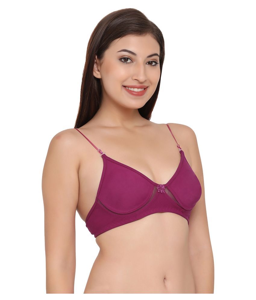     			Clovia Cotton T-Shirt Bra - Purple