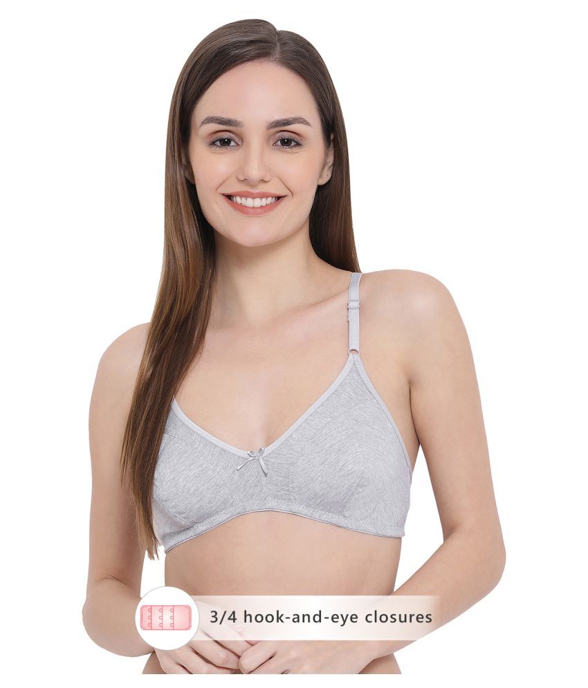     			Clovia Cotton Everyday Bra - Grey