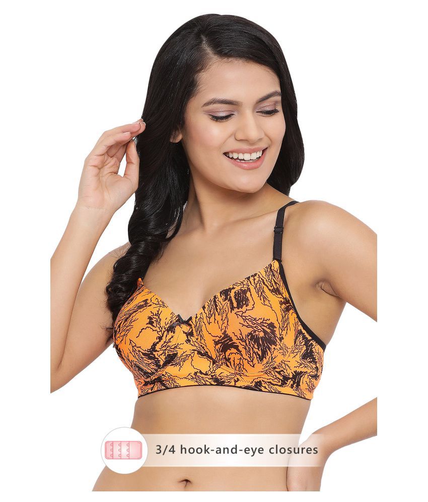     			Clovia Polyamide Lightly Padded Women's T-Shirt Bra ( Orange )