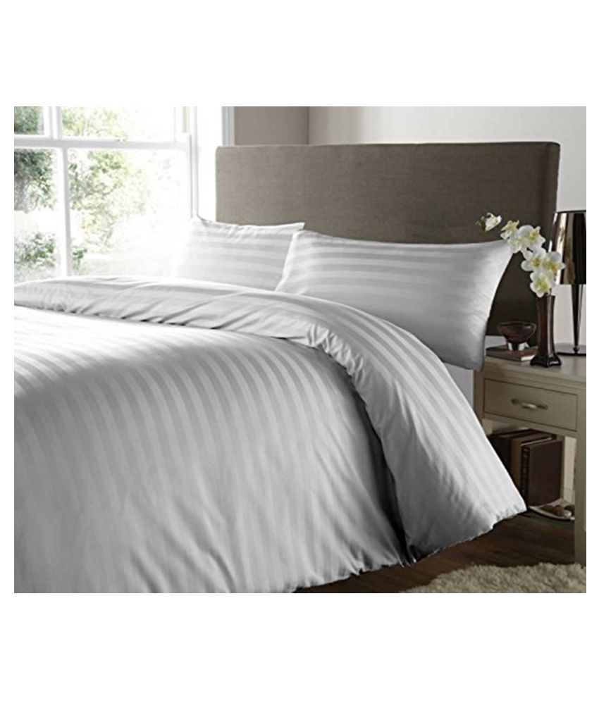 Cotton Trendy King Cotton White Stripes Duvet Cover Buy Cotton