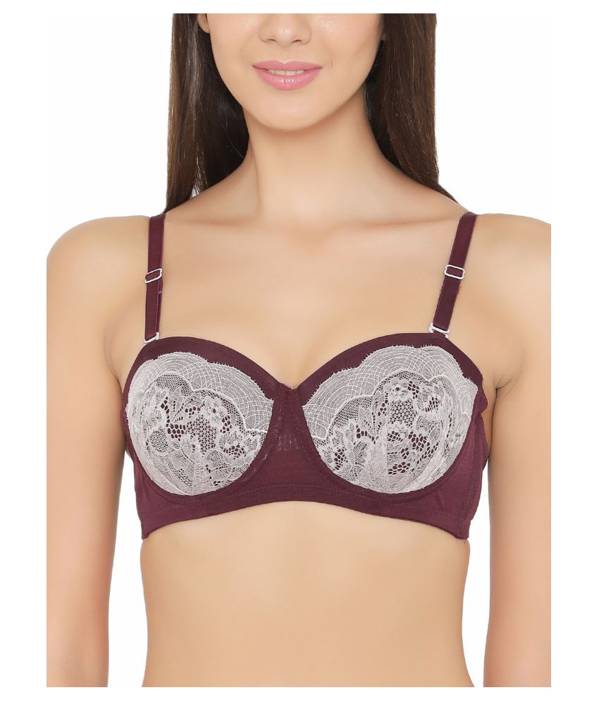     			Clovia Lace Everyday Bra - Purple