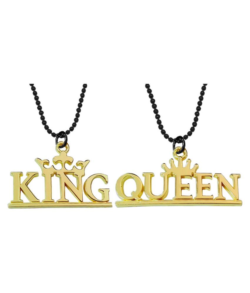 Men Style Valentine Gift King Queen Locket For His Her Gold Black Stainless Steel Necklace Pendant Buy Men Style Valentine Gift King Queen Locket For His Her Gold Black Stainless Steel Necklace