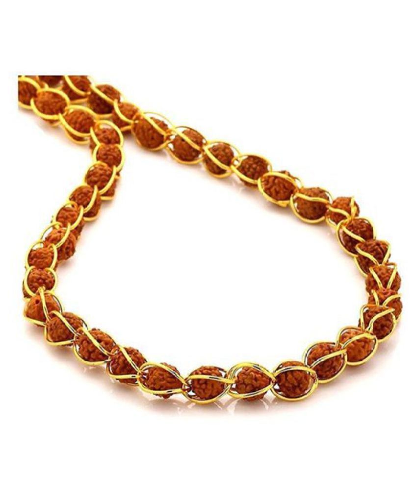     			Original Rudraksha Mala With Gold Plated Wire In 7 MM Beads