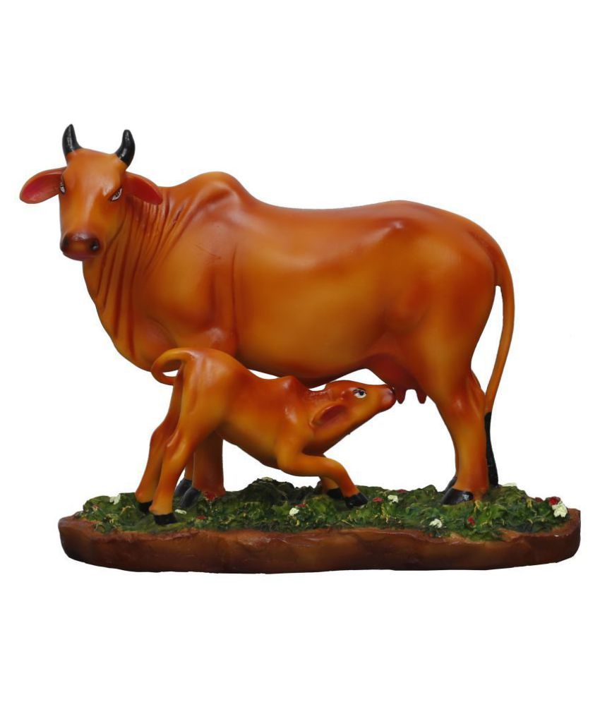 Sri Krishna Culture Cow and Calf Polyresin Idol Buy Sri