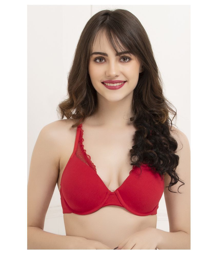     			Clovia Polyamide T-Shirt Bra - Red