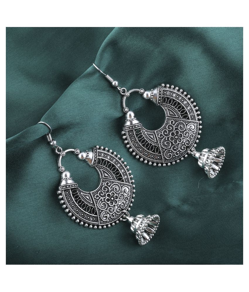     			Silver Shine Voguish Silver Fish Hook Earrings for Women