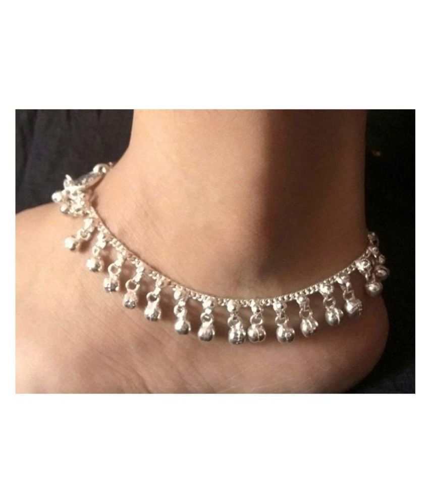 Happy Stoning - Silver Anklets ( Pack of 1 )