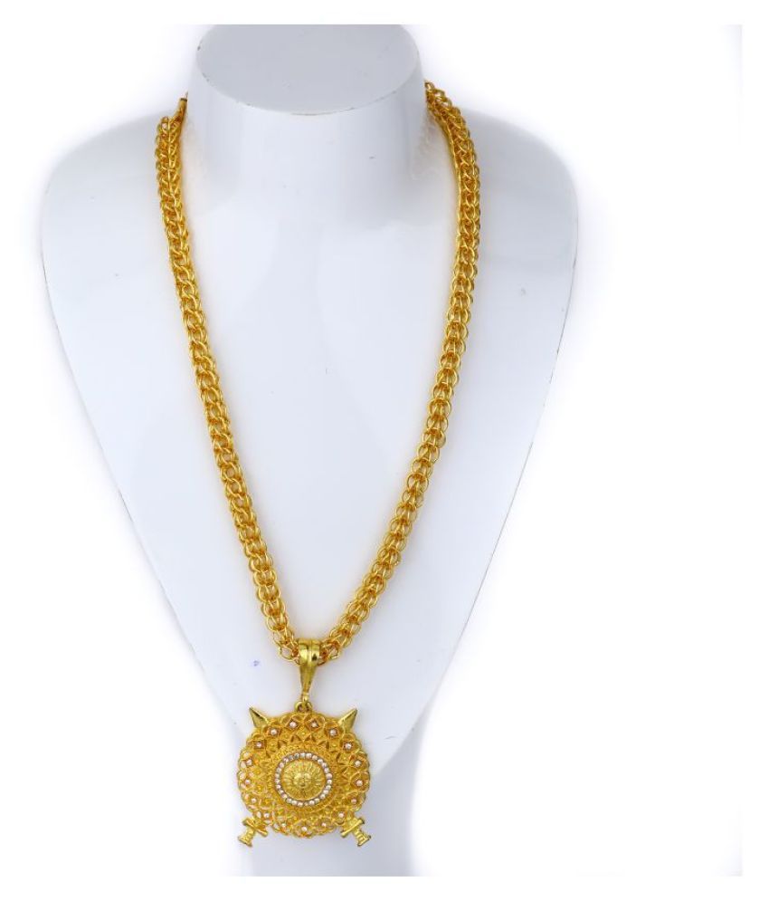 DIPALI Surya Pendant/ Locket With Gold Plated Chain For Men: Buy Online ...