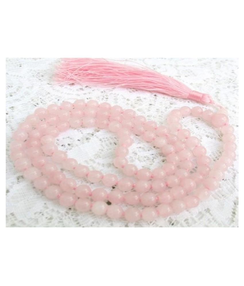     			Pink Agate Haqiq Natural Certified Mala