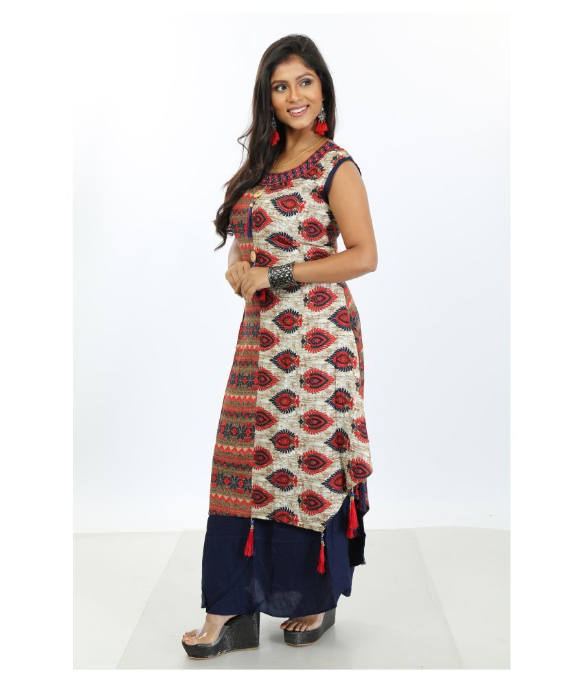rayon frock kurti design
