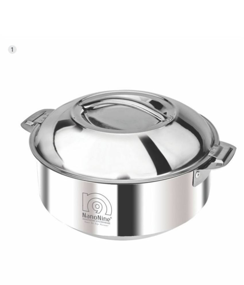     			Nanonine Hot Chef Double Wall Insulated Hot Pot Stainless Steel Casserole With Steel Lid, 1.4 Litre, 1 Pc