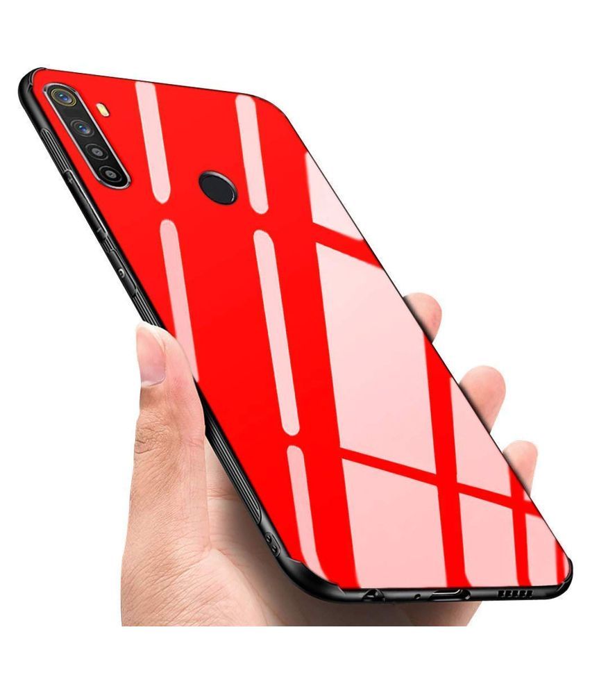 Xiaomi Redmi Note 8 Glass Cover ClickAway - Red Glass Back Cover