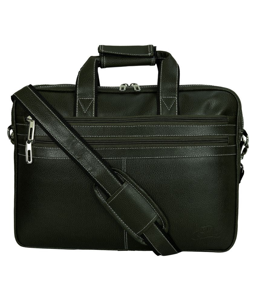 Leather Gifts Laptop Office Bag Green P.U. Office Bag