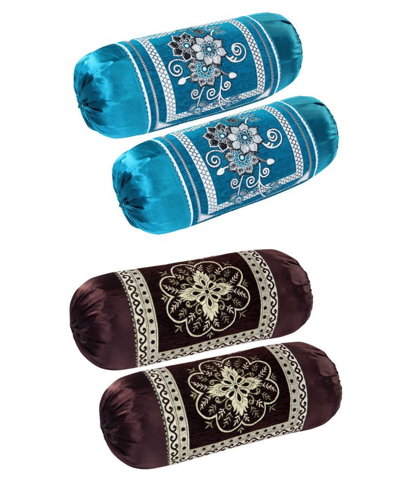 HK Collection Set of 4 Velvet Bolster Covers Buy Online at Best Price