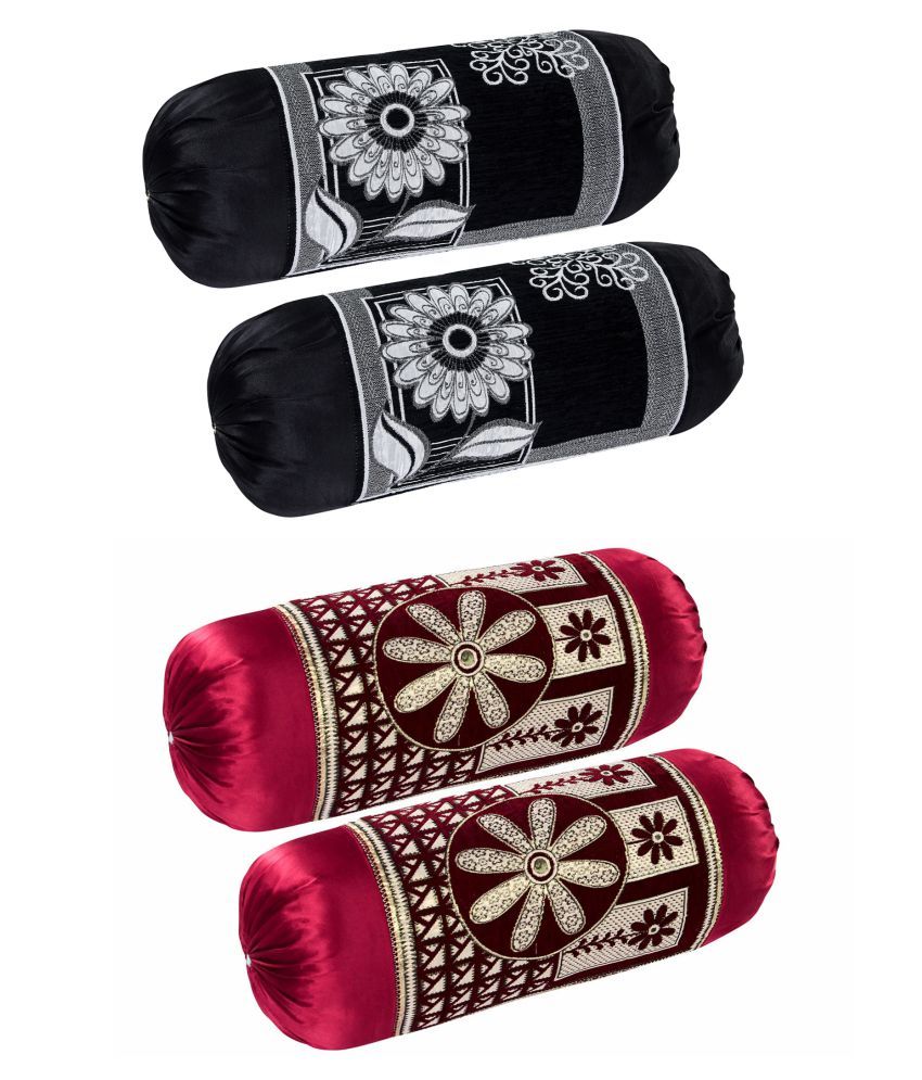 HK Collection Set of 4 Velvet Bolster Covers Buy Online at Best Price