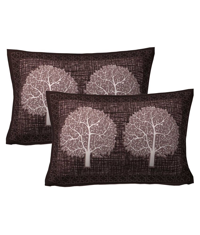     			AJ Home Pack of 2 Cotton Black Pillow Cover (17 X 27 Inch)