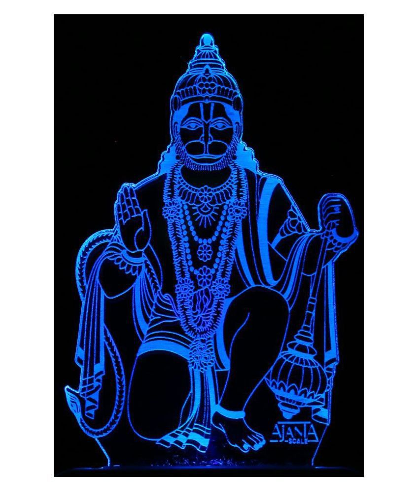 SUPER AJANTA 2001 Lord Hanumanji  Pavanputra Anjaniputra 3D Night Lamp Multi - Pack of 1