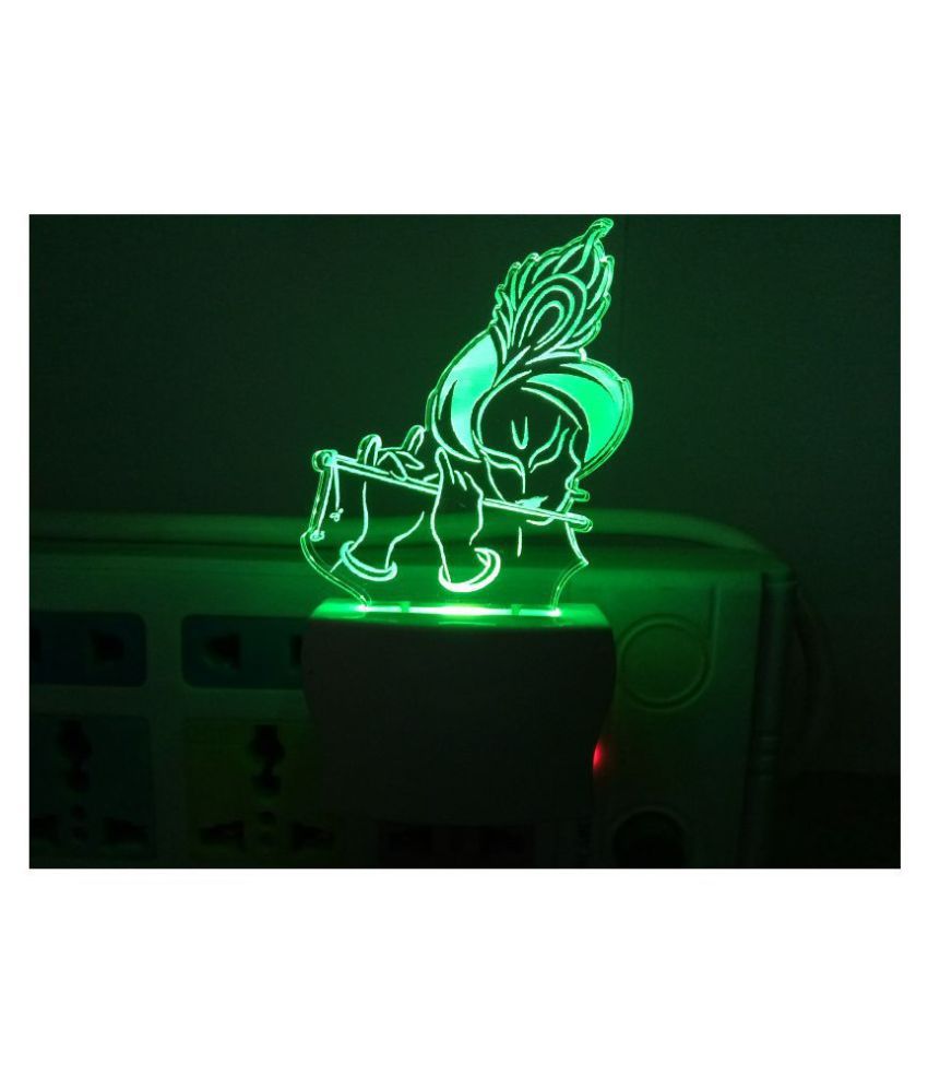 UKANI 3D ILLUSION LORD KRISHNA NIGHT LAMP WITH 7 COLOR CHANGING ...