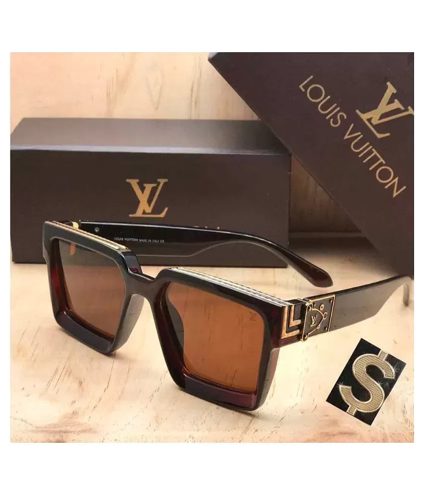 RESIST - Brown Rectangle Sunglasses ( Louis Vuitton ) - Buy RESIST - Brown  Rectangle Sunglasses ( Louis Vuitton ) Online at Low Price - Snapdeal
