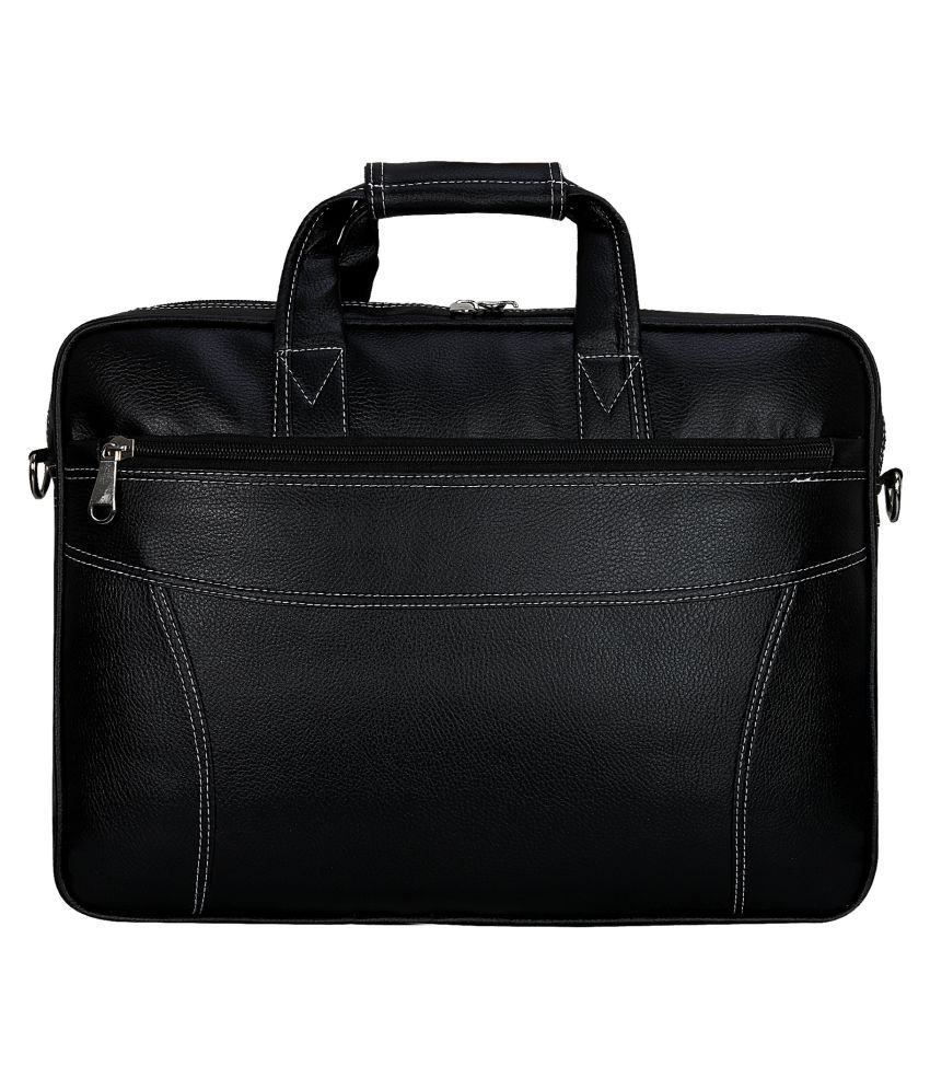 Leather World Laptop 22 Ltrs P.U. Office Bag Black - Buy Leather World ...