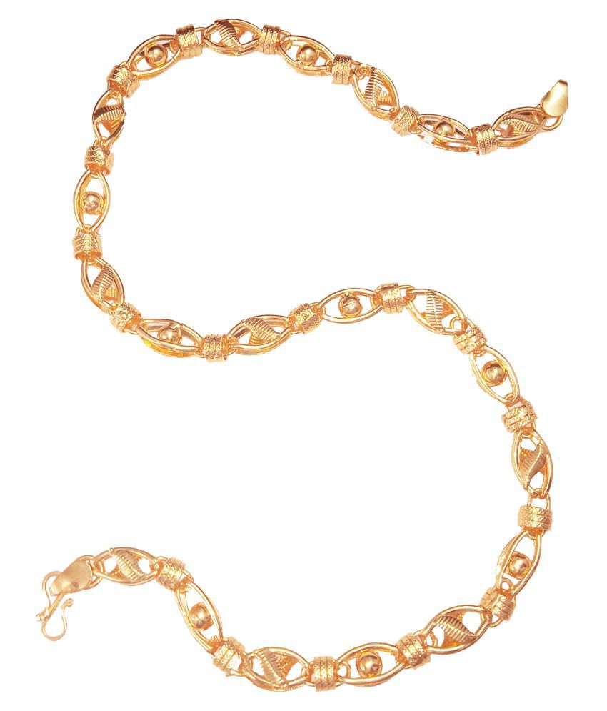     			Shankhraj Mall Gold Plated Mens Rope Necklace Chain-100100