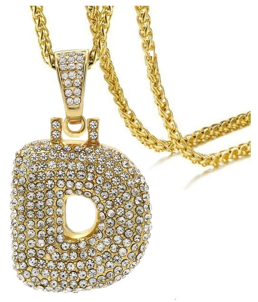 iced out d pendant