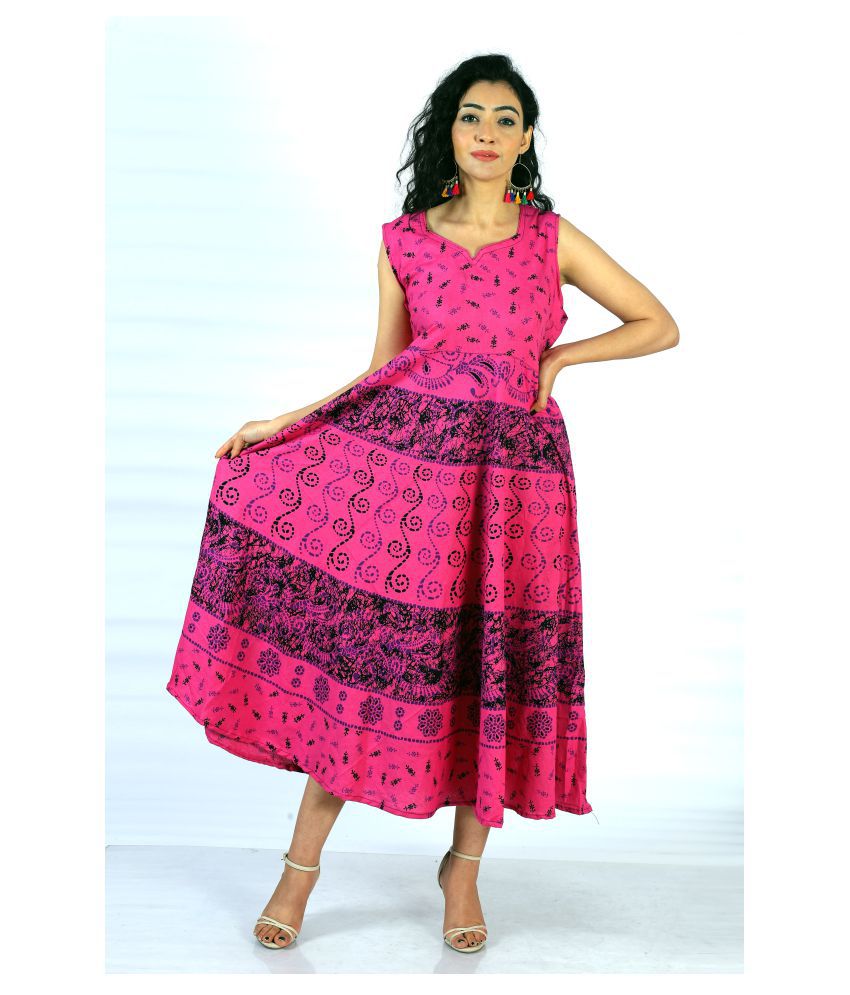 Mahima Fab Cotton Multi Color Wrap Dress - Buy Mahima Fab Cotton Multi ...