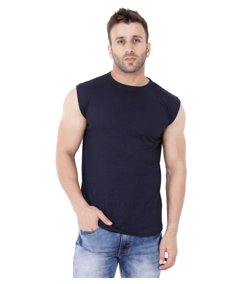     			Tfurnish Cotton Blend Black Solids T-Shirt