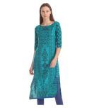 Karigari - Green Rayon Women's Straight Kurti