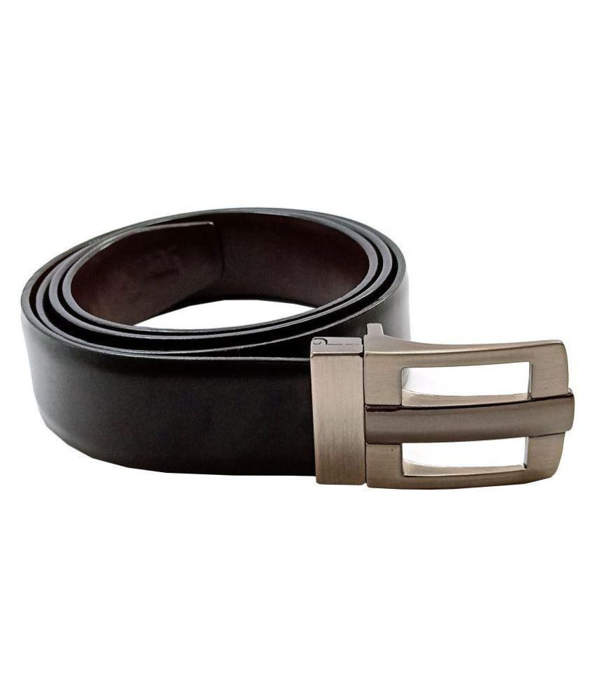     			Runsi Black Faux Leather Formal Belt