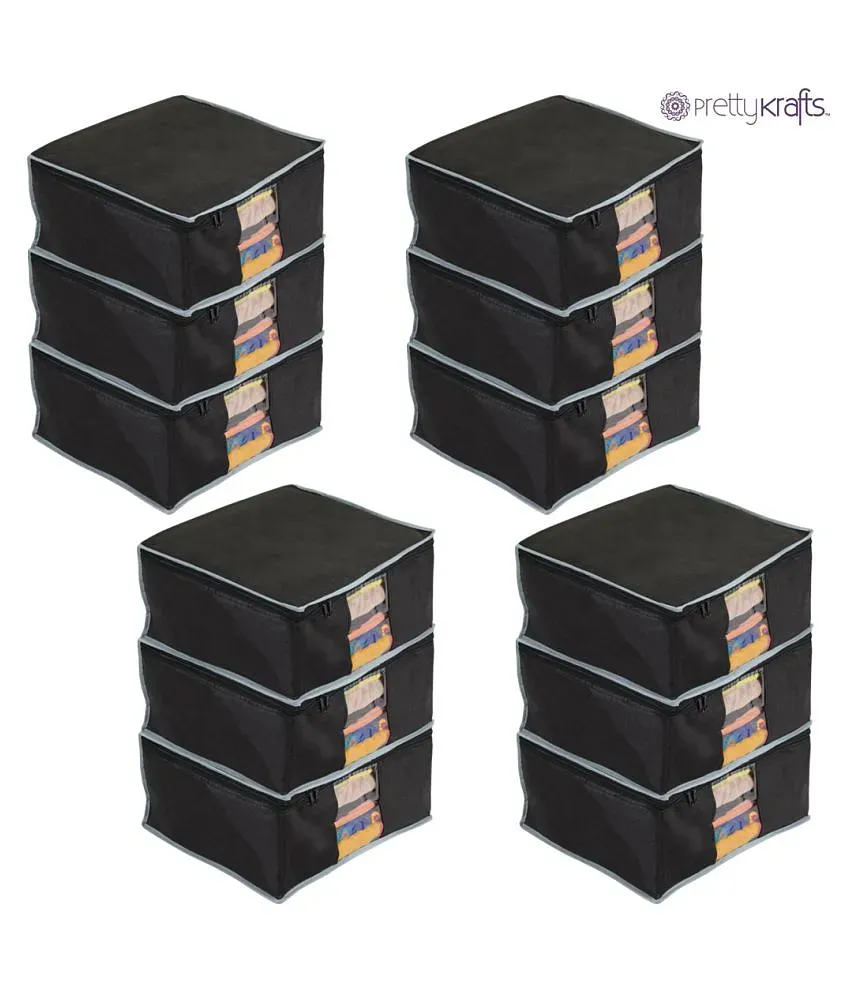 Black Plain Non Woven Saree Cover Storage Bags For Clothes at Rs 25/piece  in Jaipur