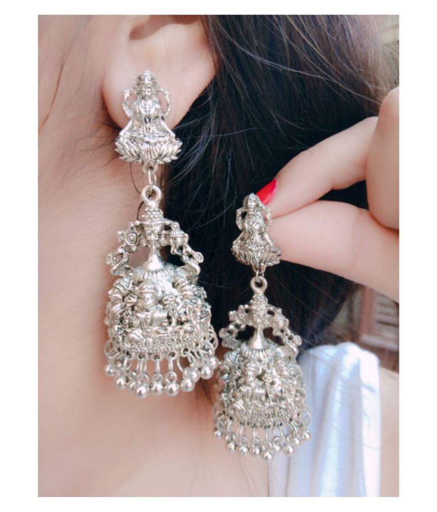 Darshini Designs Party Wear oxidized jhumka earrings set for girls and women