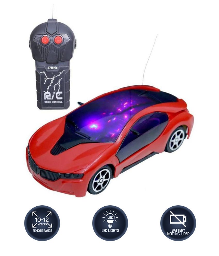 Compify 3D Light Remote control Fast Modern car for kids  (Red)
