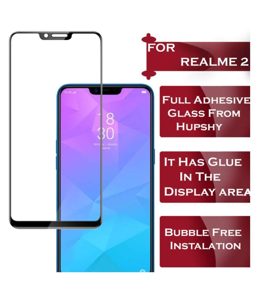 Realme 2 Tempered Glass Screen Guard By Lenmax Uv Protection Anti Reflection Tempered Glass 4956